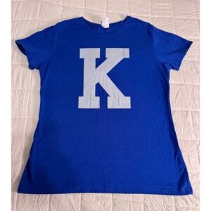 Kentucky Wildcats NCAA Ladies T Shirt Port & Company Blue Size Medium